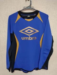 umbro アンブロ 長袖 プラクティスシャツ ブルー×ゴールドのサムネイル