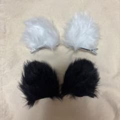 白黒つけ耳 2セットのサムネイル