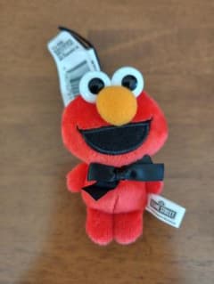 セサミストリート　カラフルエルモマスコット　黒リボン