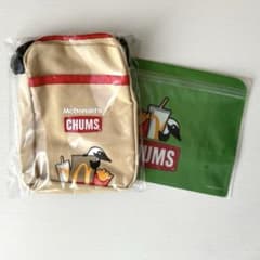マクドナルド×チャムス　ミニショルダーバッグ　ジッパーポーチ