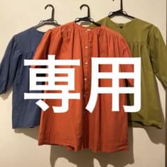 七分袖カジュアルワンピース3色セット　まとめ売り　サイズ120 130のサムネイル