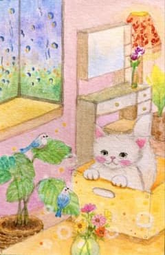 らん様専用手描き水彩画 原画1枚＋レプリカ3枚 - メルカリ