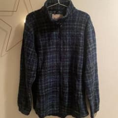 WOOLRICH タータンチェック ジップフリース