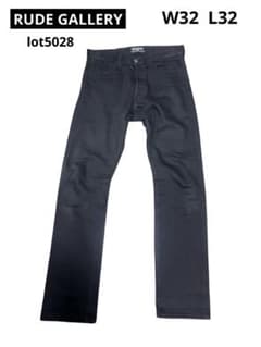 RUDE GALLERY ブラックデニム lot5028 w32 名作 - メルカリ