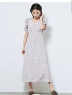 バリエーションプリントパフスリワンピースのサムネイル