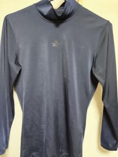 ネイビー 長袖 アンダーシャツ ハイネック SSK Lサイズ