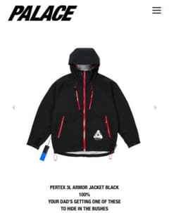 PALACE PERTEX 3L ARMOR JACKET M ブラック - メルカリ