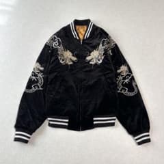 hoshihime 星姫 ツナギ双竜 別珍 スカジャン 両面 刺繍 XL 黒 hoshihime 星姫 ツナギ双竜 別珍 スカジャン 両面 刺繍 XL 黒 - メルカリ