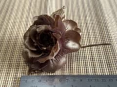 ブラウン サテン花ブローチ 【まとめ買い割あり】のサムネイル