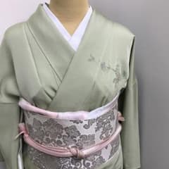 正絹 汕頭刺繍 訪問着 未使用 裄丈68 お着物 お値下げしました
