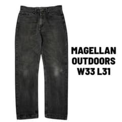 MEGELLAN OUTDOORS ブラックデニムパンツ ラングラー ストレート 