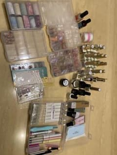 Nail art supplies set, gel nails, nail tips