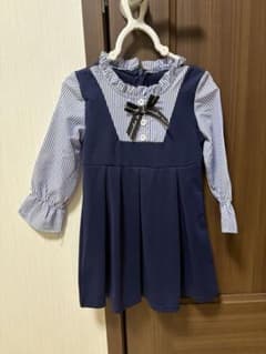 90cm ネイビー ワンピース　フォーマルのサムネイル