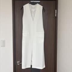 VOGUE STYLE ロングベスト ジレ ホワイト Mのサムネイル