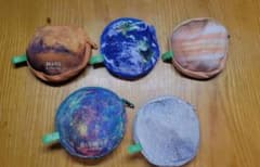 惑星デザイン ラウンドポーチ 5個セットのサムネイル