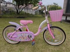 【直取】ディズニーウィズフレンズ 16インチ 自転車 ヘルメット、サポーター付のサムネイル