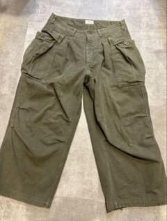 ま*ん様 22AW ヘリル　HERILL ダックカーゴパンツ　オリーブドラブ　3 ま*ん様 22AW ヘリル HERILL ダックカーゴパンツ オリーブドラブ 3