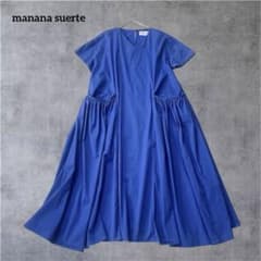 타 * 님 manana suerte 개더 포켓 원피스 롱 길이 매니