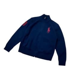 現行QRタグ/XL/極美品✨ポロラルフローレン ドライバーズニット ウール 紺色