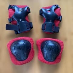 自転車用 キッズ プロテクター 4点セット レッドのサムネイル