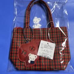新品未使用 タグ付き familiar ミニミニトート 赤系チェック柄 - メルカリ