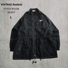 けう様希少90sアーカイブReebok白タグ刺繍ロゴ白ステッチナイロンジャケットのサムネイル