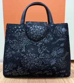 印傳屋 鹿皮花柄トートバッグ 紺色 - メルカリ