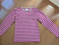 agnès b. パープルとベージュのボーダーTシャツのサムネイル
