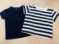 無印良品　ボーダー Tシャツ　2枚組　80cmのサムネイル