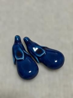 茄子 箸置き 2個セット 陶器製のサムネイル