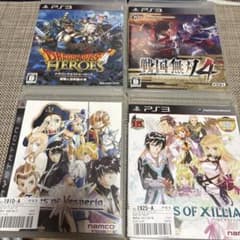 PS3 ゲームソフト 4本セット　テイルズ、ドラクエ、戦国無双4のサムネイル