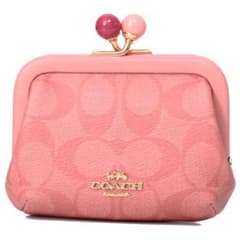 COACH がま口 ノラ キスロック カード ケース シグネチャーのサムネイル