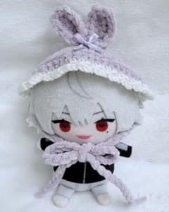 【ぬいぐるみ用 ハンドメイド うさ耳ヘッドドレス ラベンダー にじぱぺ】のサムネイル