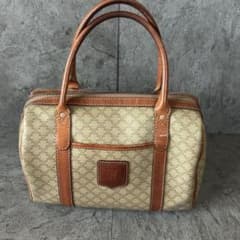 CELINE ミニボストン トリオンフ マカダム柄 ハンドバッグ セリーヌ