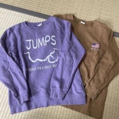 紫と茶色のトレーナー2点セットのサムネイル