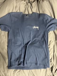 ブ*チ様 Stussy 猫イラスト Tシャツ ネイビーのサムネイル