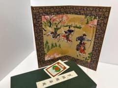 京錦織屏風 流鏑馬 25×28cm 三越商標カード付 専用箱付 和風 インテリアのサムネイル