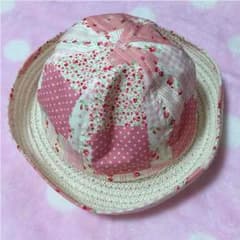 ぽぽんSさん専用☆女の子♡サイズ48㎝   夏用帽子のサムネイル