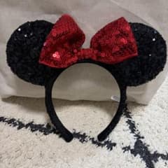 ディズニー カチューシャ スパンコール ブラック レッドのサムネイル
