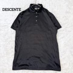 DESCENTE ポロシャツ XO デサント ゴルフ ポロシャツ 黒 XO 2XL 半袖 ロゴ 大きいサイズ - メルカリ