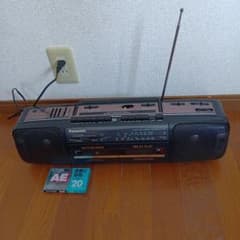 動作品 パナソニック ダブル カセット ラジカセRX-FT550 電池コード