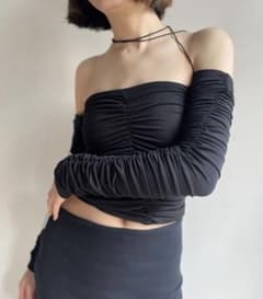 determ COLLAGEN RUCHED LONG SLEEVELESSのサムネイル