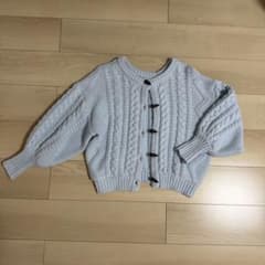 SeaRoomlynn ケーブルニット ダッフルカーディガン ライトブルーのサムネイル