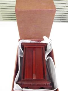 木製 小型 厨子仏壇 春日厨子 紫檀 紅檀 紅木 高さ22cm ミニサイズ 