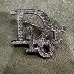 Dior ディオール ブローチ Dロゴ シルバー ラインストーン DIOR ディオール ブローチ Diorロゴ ラインストーン シルバーカラー