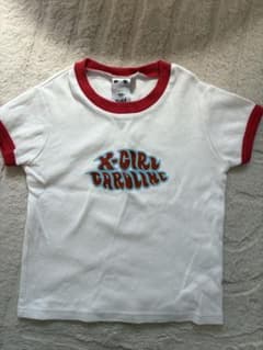 X-girl リンガーTシャツ ホワイト レッド Sのサムネイル