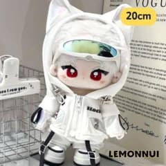 20cm ぬいぐるみ服 着せ替え ぬい服 パーカー メガネ 推し活-E024