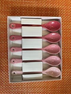 【未使用・箱付】ル・クルーゼ スプーン 5本セット ピンクのサムネイル