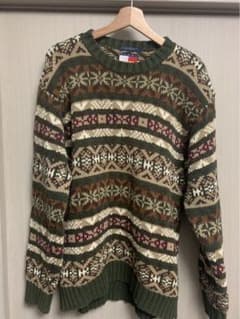 TOMMY HILFIGER ノルディック ニット総柄 コットン ヴィンテージ風のサムネイル