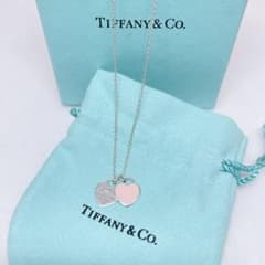 Tiffany ティファニー リターントゥ ダブルハートネックレス ピンク